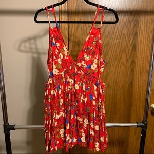 Red Floral Dress